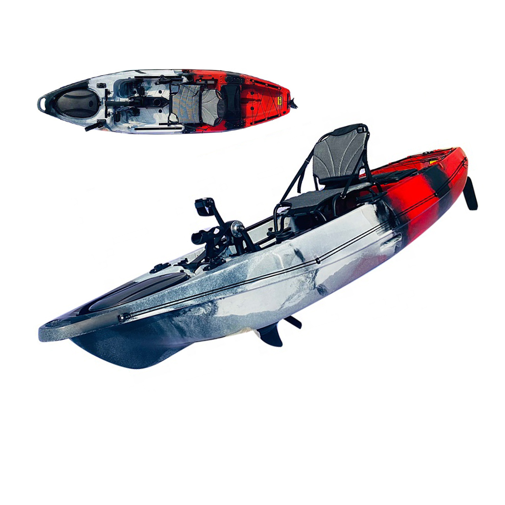 Fishing Kayak Sit On Top - Bestseller 12ft Seekajak mit Pedalantrieb, Sit-on-Top