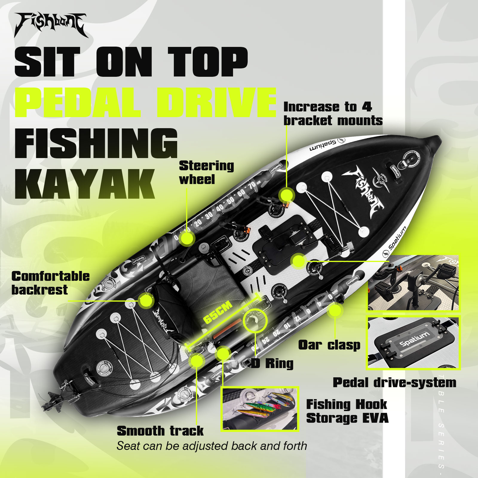 Spatium Angelkajak mit Pedalan – Fishing Kayak Sit On Top Bewertung und Preis